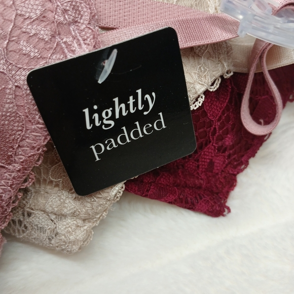 René Rofé Lingerie – 3-Pack Lace Bras – Size 34C – Lightly Padded – NWT - Picture 5 of 9